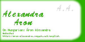 alexandra aron business card